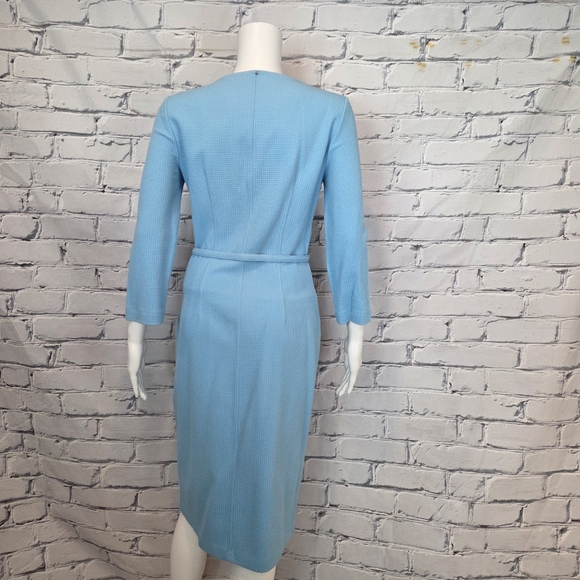 SportMax Blue Waffle Knit Button Dress - Picture 4 of 10